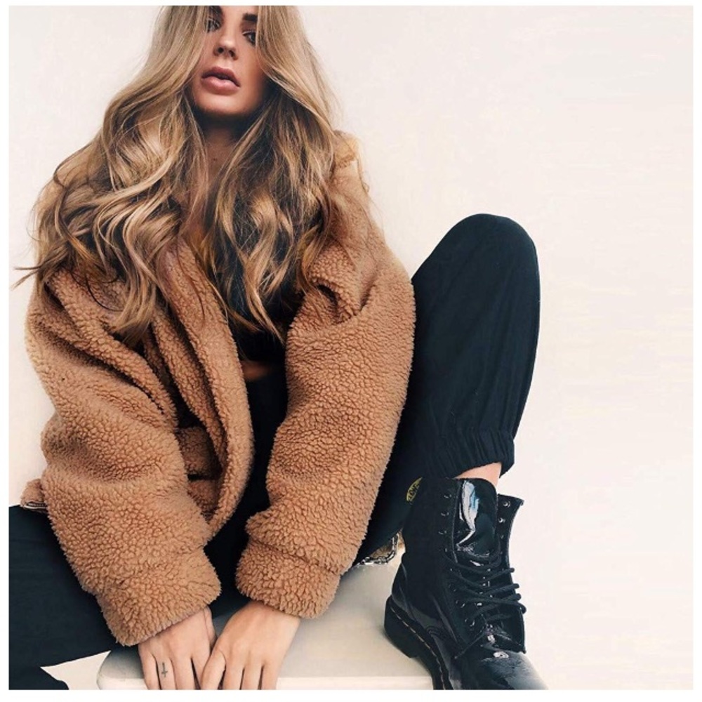 Dark tan Sherpa jacket
